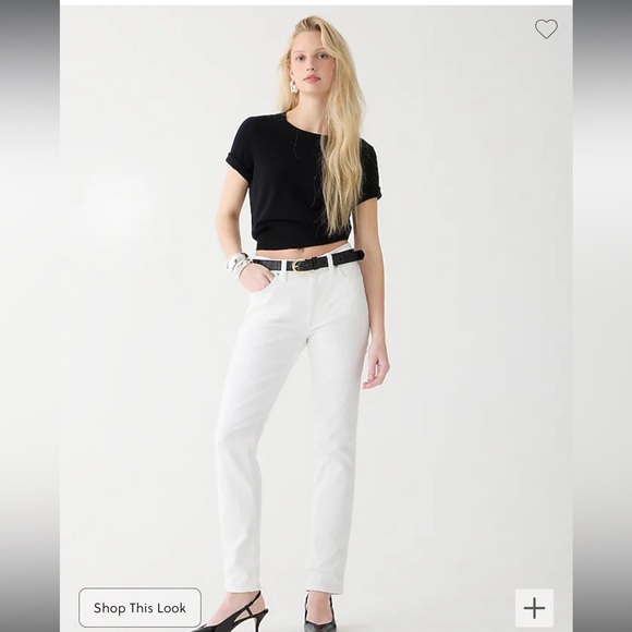 NWT‎ J.Crew 9” Vintage Slim Straight Jean in White Wash Size 25 - Picture 3 of 8